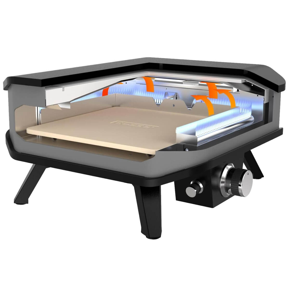 Cozze Gas Pizzaofen 13", 5 kW inkl. 34 x 34 cm Pizzastein